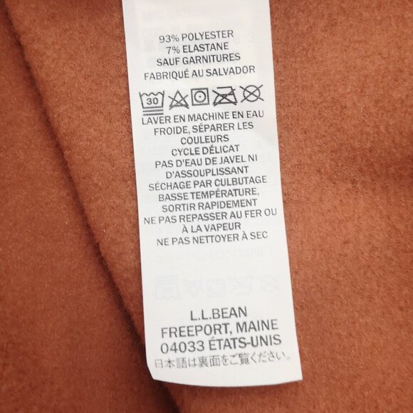 NWOT L.L. Bean Men's Size Large Slightly Fitted Rust Full Zip Fleece Lined Vest - Picture 4 of 9